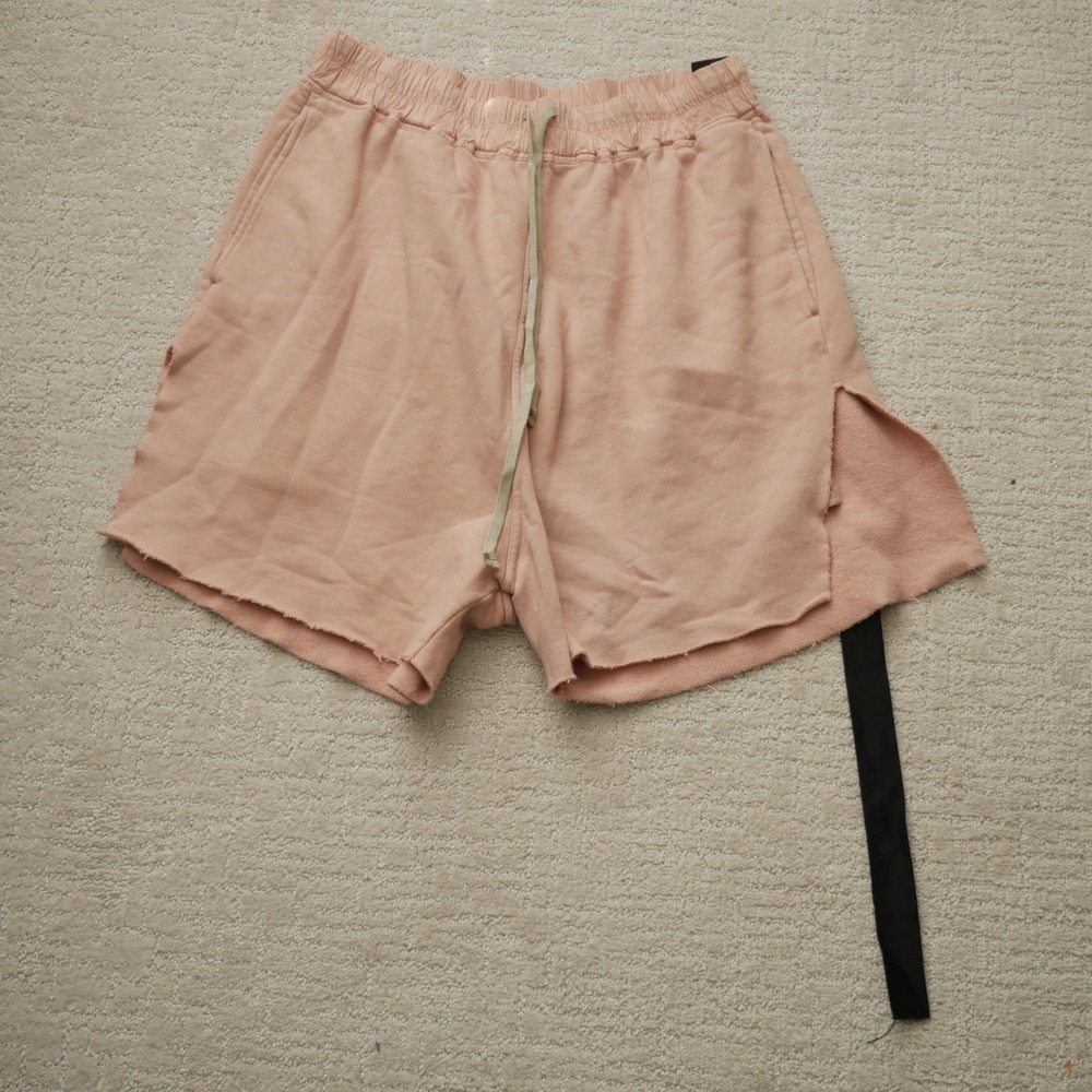 Rick Owens DRKSHDW SS23 EDFU Faded Pink Sweat Shorts DU01C6388-F Mens L